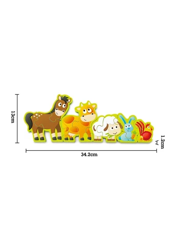 Дерев'яний пазл з цифрами Звірята на фермі 10 ел. (E1628) Hape (339781466)