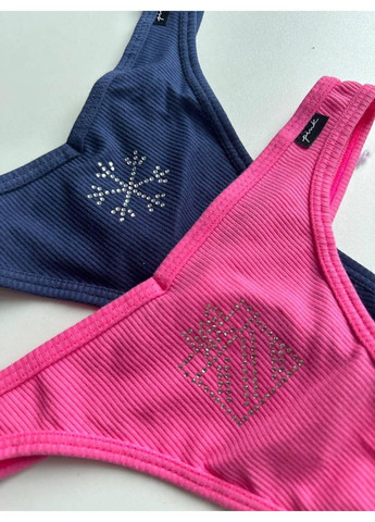 Трусики-стринги женские PINK синие S Victoria's Secret (316659471)