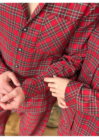 Червона всесезон стильна жіноча піжама фемілі лук сорочка + брюки Vakko