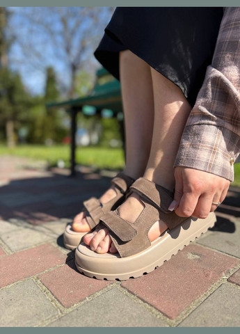 Жіночі босоніжки замшеві (2036) No Brand (330245789)