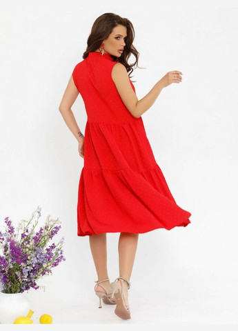 Красное платье sa-274 красное ISSA PLUS однотонное