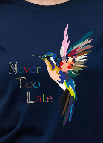 Женская футболка "Колибри" S темно-синий (4129089402421) Наталюкс 41-2908 - (335426921)