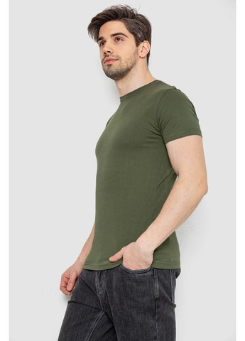 Хаки (оливковая) футболка мужская однотонная базовая,, 244r2408 Andi