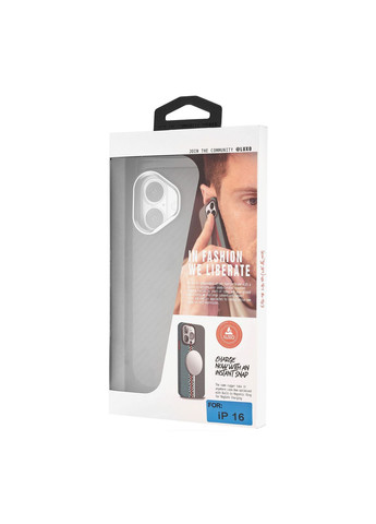 Чехол Free Air CarBon с MagSafe Black Luxo iPhone 16 (311604693)