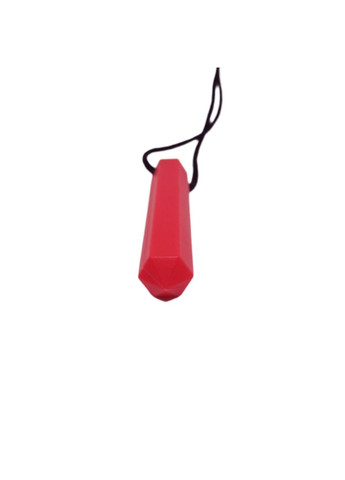 Сенсорная жевательная подвеска (кулон) Кристал красная толщина 15мм высота 75мм No Brand (333828270)
