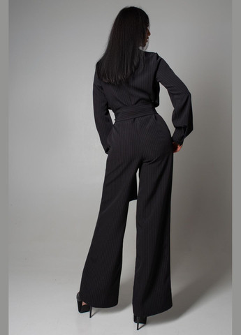 Комбінезон Liton комбінезон-брюки чорний діловий, повсякденний костюмна