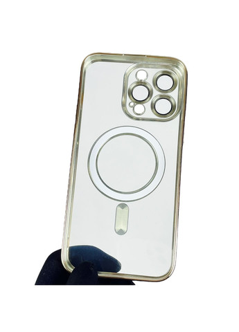 Чехол для Iphone 15 Pro Max с линзами для камеры с магнитом магсейф на айфон 15 про макс жёлтый золотой Apple (366019607)