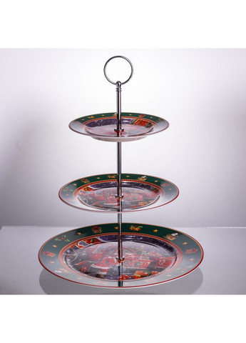 Етажерка для фруктів та десертів Santa порцелянова 34 см Yiwu (369960236)