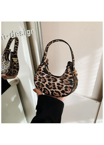 Жіноча маленька сумка багет 10641 леопардова No Brand (366871908)