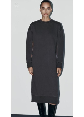 Серое платье 8417/451 Zara