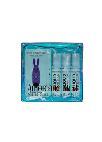 Набор из 3-х вкусов стимулирующего лубриканта Amoreane Med (3х10мл) и виброкули Purple - CherryLove Adrien Lastic (339867641)