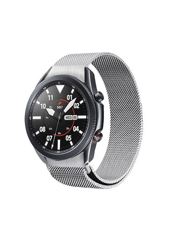 Браслет для Samsung Galaxy Watch 4, 5, 6, 7 (сумісний) Колір - срібло, міланська петля на магнітній застібці No Brand (370101859)