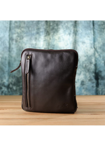 Елегантна чоловіча сумка з гладкої натуральної шкіри 23150 Shvigel (366880624)