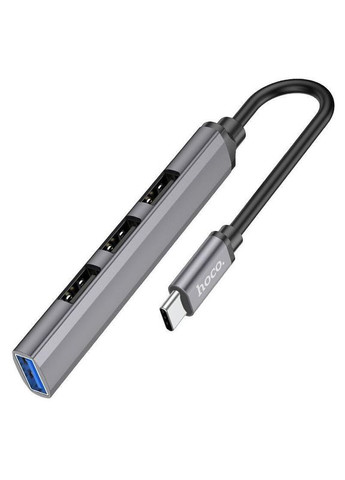 USBC адаптер хаб HB26 Type-C to USB3.0 + 3*USB2.0 tarnish 6931474765482 Hoco (279826935)