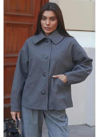 Серое демисезонное Женское пальто серого цвета Seventeen