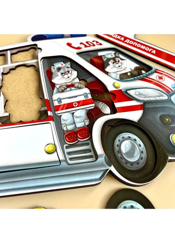 Дерев'яний пазл-сортер "Швидка допомога" (ПСФ020) PSF020 Ubumblebees (365639945)