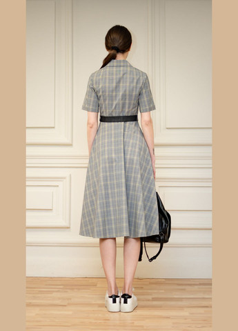 Серо-зеленое картата платье квин Dolcedonna