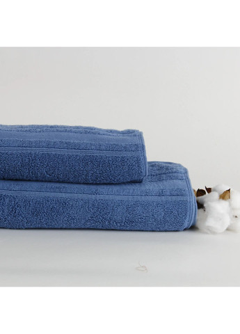 Бавовняний рушник 50*90 см, 550 г/м2 Fancy від тм Світло-синій ТЕП однотонний блакитний