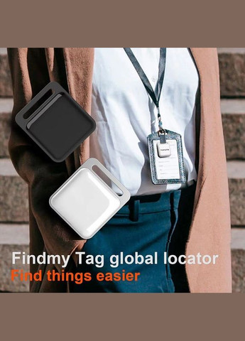 Міні GPS трекер - bluetooth маячок у вигляді брелока з автономною роботою до 1 року FindmyTag, чорний (101155) Nectronix (322513984)