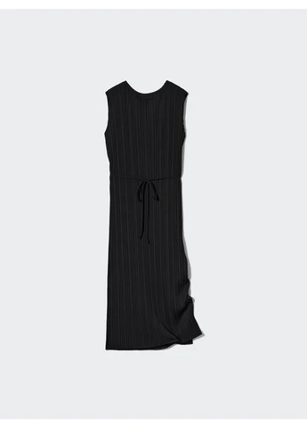 Чорна плісована сукня без рукавів Uniqlo