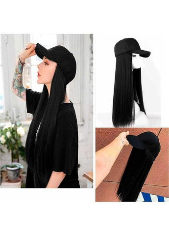 Парик кепка с волосами 50 см Брюнетка No Brand (366892019)