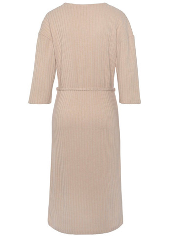 Бежева повсякденний сукня Lascana однотонна