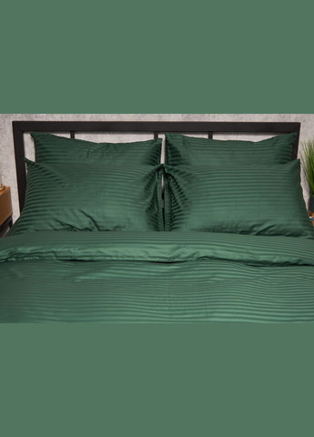Комплект постільної білизни Satin Stripe «» King Size 220x240 наволочки 4х50х70 (MS-820005288) Moon&Star Stripe Verdant (296910069)