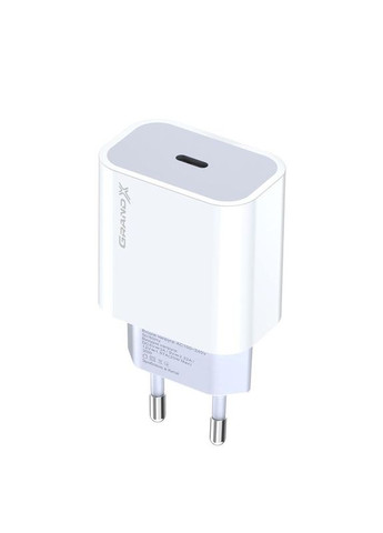 Сетевое зарядное устройство (1xUSB-C 20W) QC4.0, PD 3.0, FCP, AFC White (CH-770) Grand-X (341488906)