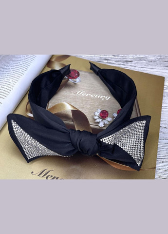 Красивый широкий обруч для волос с большим бантом со стразами. Hand Made (330618989)