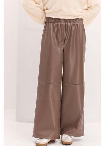 Женские брюки из экокожи с горизонтальными швами Arjen (358908333)