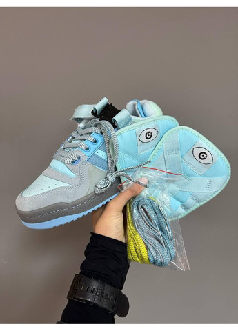 КРОСІВКИ ЖІНОЧІ ADIDAS FORUM X BAD BUNNY LIGHT BLUE АДІДАС ФОРУМ БЕД БАННІ No Brand блакитні демісезони (367171549)