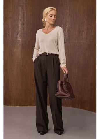 Перловий демісезонний жіночий легкий напівпрозорий джемпер (2907) Triko Bakh