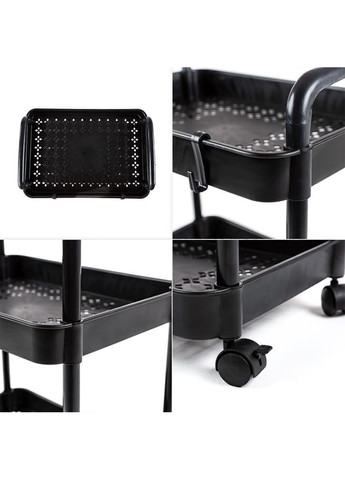 Этажерка мобильная пятиярусная универсальная пластиковая черная 41*25*127см SW-00002109 SW-00002109 Sticker Wall (317253631)