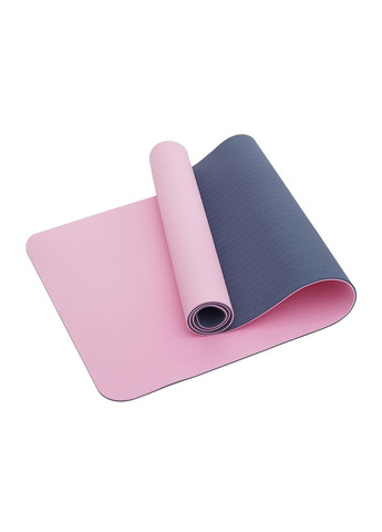 Коврик (мат) спортивный TPE 183 x 61 x 0.6 см для йоги и фитнеса SV-EZ0059 Pink/Blue SportVida (278567885)