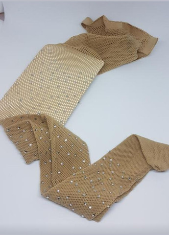 Женские сетчатые колготки / колготы JUJ в стразах ( ) беж No Brand (333986307)