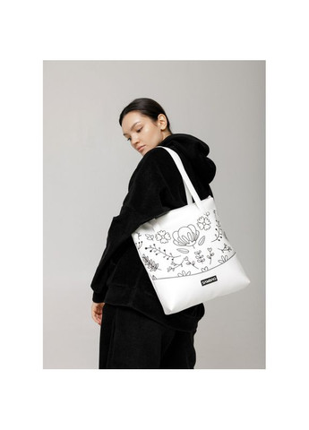 Сумка Shoper NOVA біла з принтом "Bloom" Sambag (329692817)