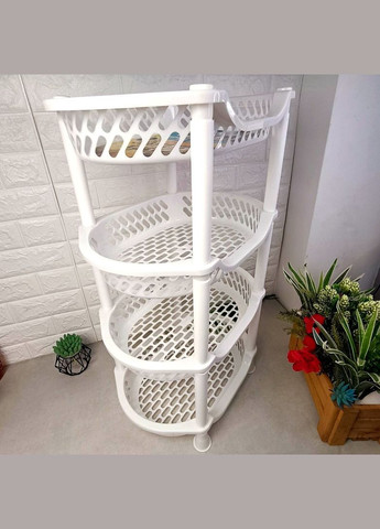 Белая разборная полочка в ванну 4 яруса Efe plastics пластиковая Hell (303212298)