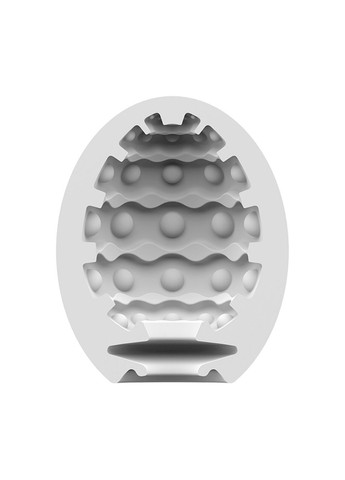 Самозмащувальний мастурбатор у вигляді яйця Bubble Masturbator Egg рельєфний Satisfyer (339863920)