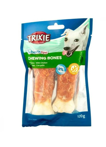 Ласощі для собак Denta Fun кістка для зубів з куркою, 17см/140г, 1шт Trixie (292258516)