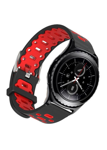 Спортивный ремешок Perfor Classic для часов Samsung Gear S2 Classic SM-R372 / R735 - Black&Red Primo (333720145)