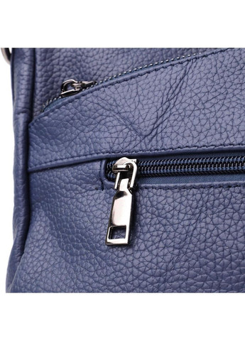 Сумка кросс-боди на плечо из натуральной кожи женская средняя Синий 40343 Vintage (361970382)