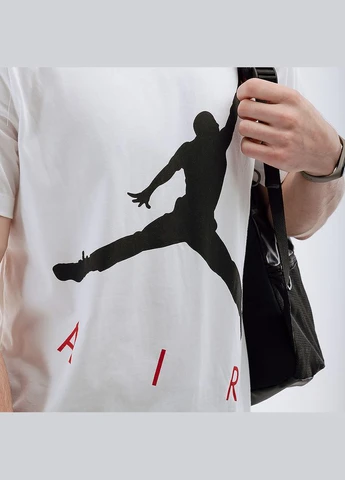 Белая футболка nike m j jumpman air hbr ss crew Jordan