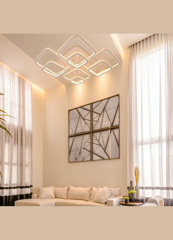 Люстра світлодіодна DK5868B/8 WH (RGB) 552W+14W на 8 плафонів Sirius (269795221)