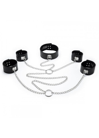 Система фиксации Neck collar and hogtie restraints with chain черная CherryLove DS Fetish (293293811)