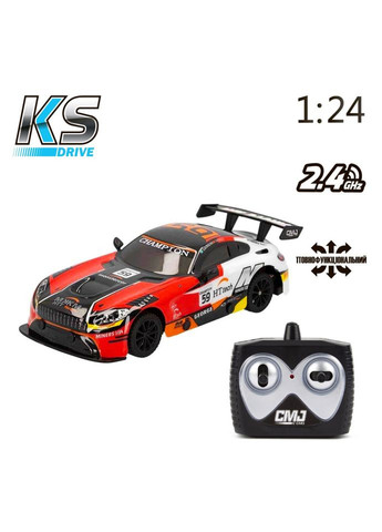 Автомобиль на радиоуправлении 16599OB 1:24, 2.4 ГГц (Ghz), красный KS Drive (342324621)