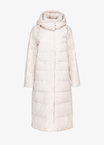 Світло-бежева зимня куртка однотонна жіноча 2332 shop (2000990654366) Towmy