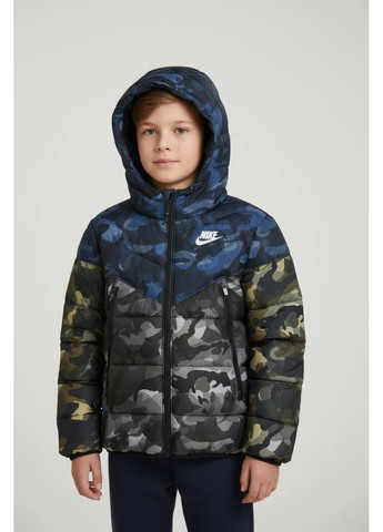 Серо-синяя демисезонная куртка Nike