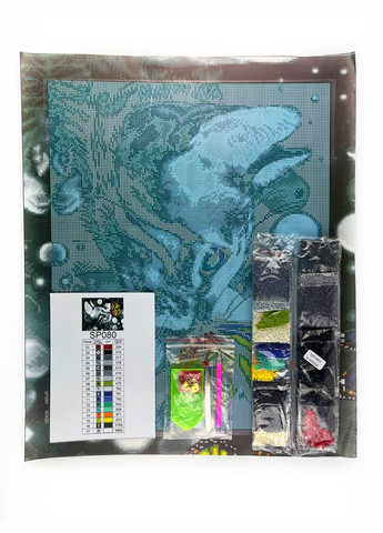 Набір алмазної мозаїки 40х50 Котик з метеликом SP080 ColorArt (299772405)