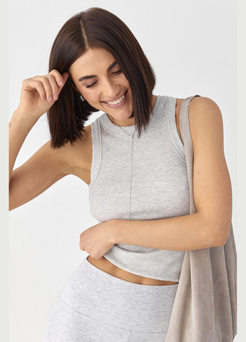 Майка в рубчик з широкою окантовкою Lurex — 323644696