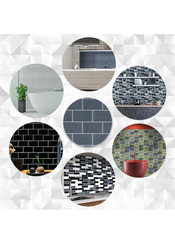 Самоклеющаяся полиуретановая плитка серый кирпич 305х305х1мм StickerWall-SW-00001153 Sticker Wall (369166308)